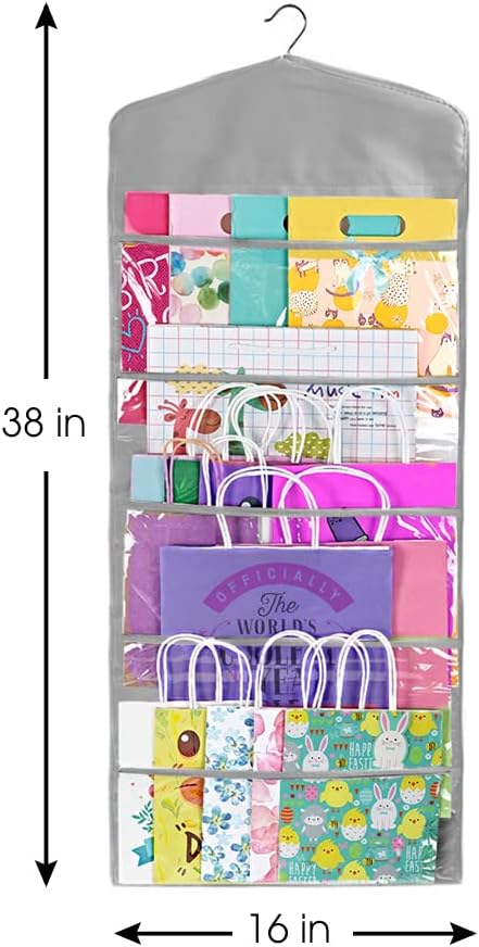 Bolsa colgante organizadora papel seda con bolsillos doble