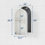 Nicho ducha acero inox 12x24" arqueado 2 niveles blanco