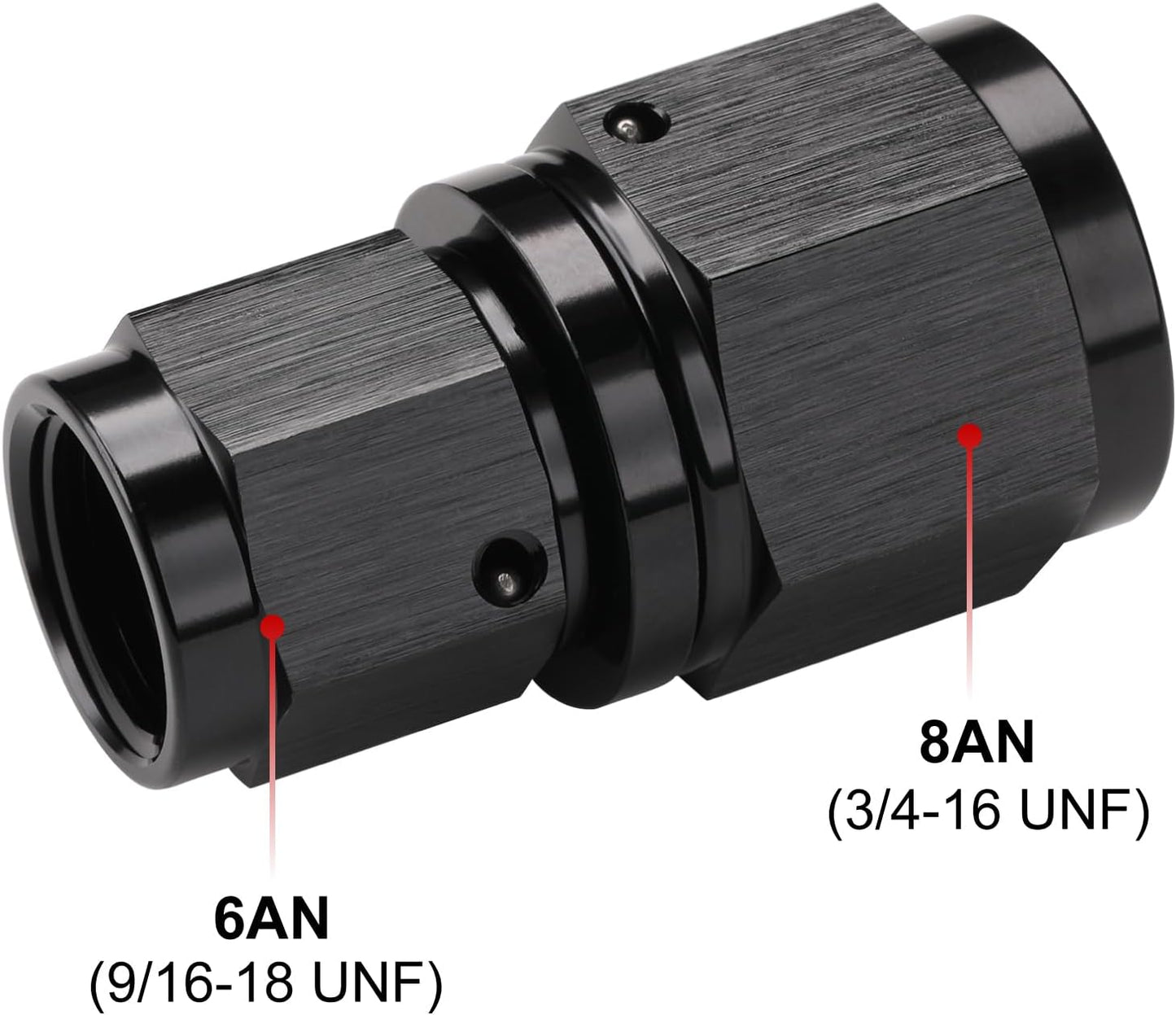 Acoplador aluminio negro 6AN a 8AN