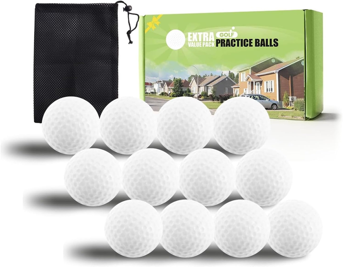 Pelotas golf espuma colores set 12 24 50 unidades