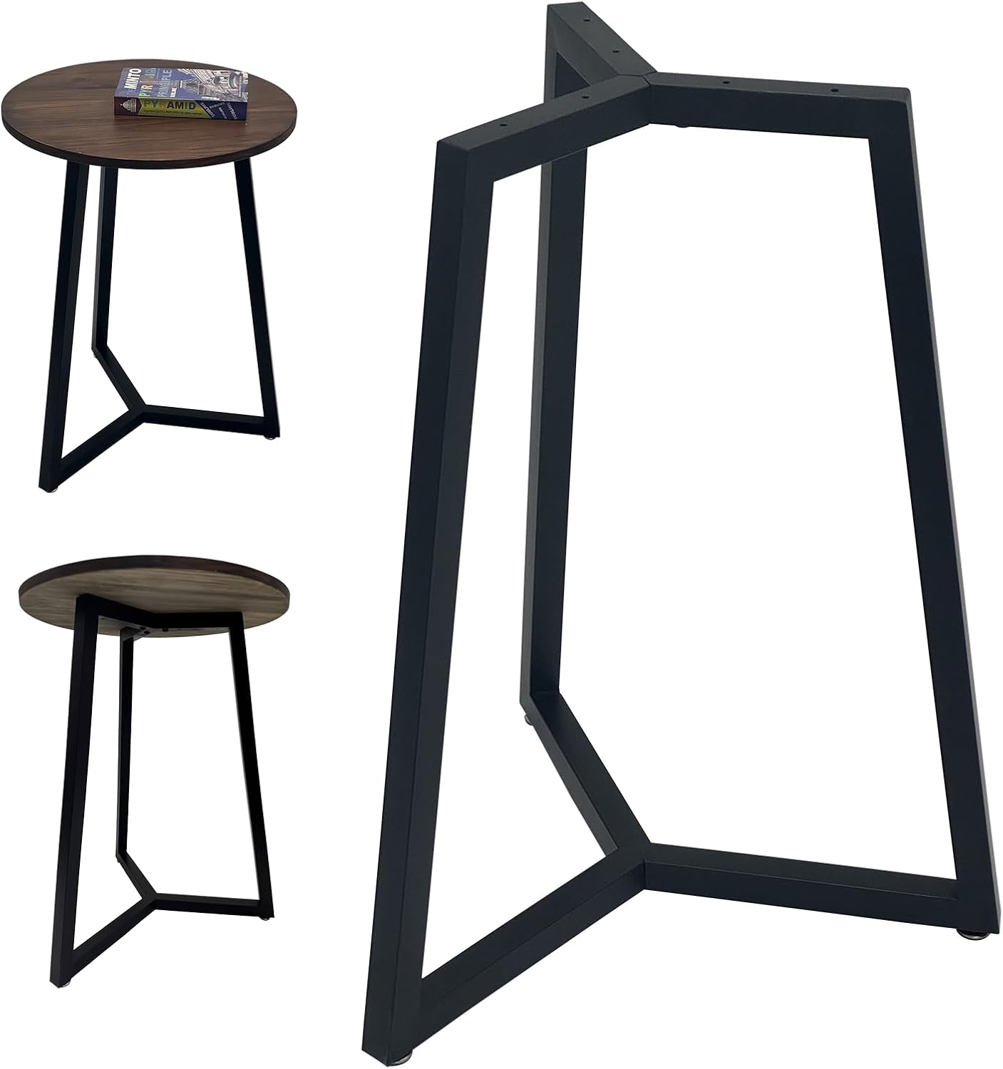 Patas redondas hierro negro para mesa centro 16pulg