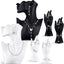 6 Maniquíes Resina Soporte Joyas Collares Aretes Negro
