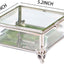 Caja organizadora cristal vintage para anillos y recuerdos