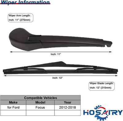 Conjunto limpiaparabrisas trasero Ford Focus 12-18
