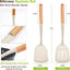 2 Pzas Espátulas Silicona Mango Madera Antiadherente