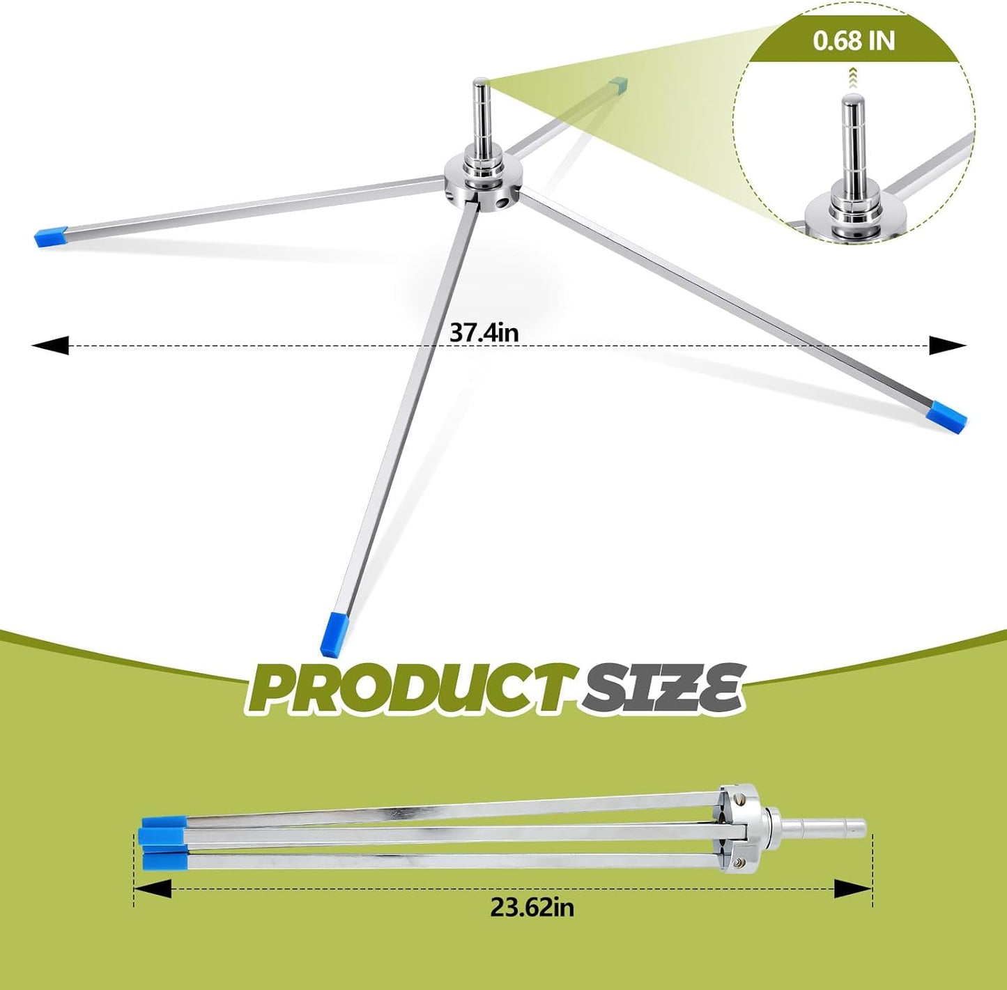 Base cruzada para banderas de lágrima ajustable giro libre