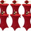6 Manteles Redondos Spandex 32x43pulg para Mesa Cóctel