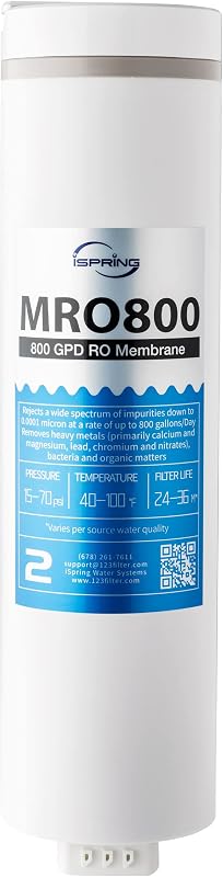 Membrana RO ósmosis inversa alto flujo 800 GPD