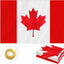 Bandera Canadá 3x5ft tela Oxford 210D arce bordado