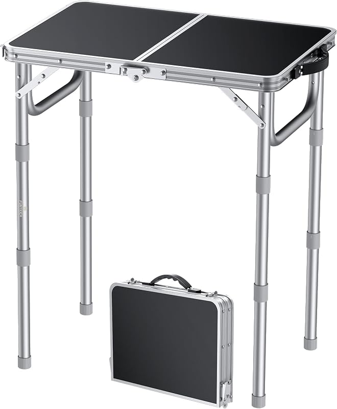 Mesa plegable aluminio 22.8x15.7pulg color plateado