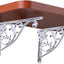Soporte pared ángulo recto cromo pulido 5pulg pack 2