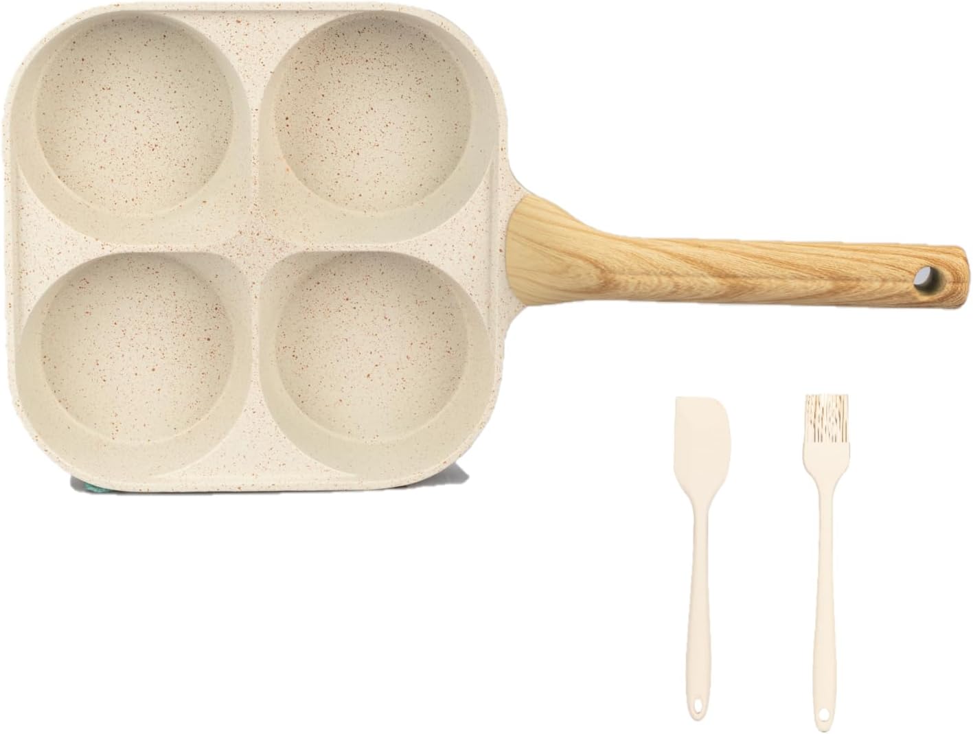 Sartén antiadherente 4 tazas para huevos tortillas panqueques