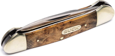 Navaja plegable 2 hojas mango madera