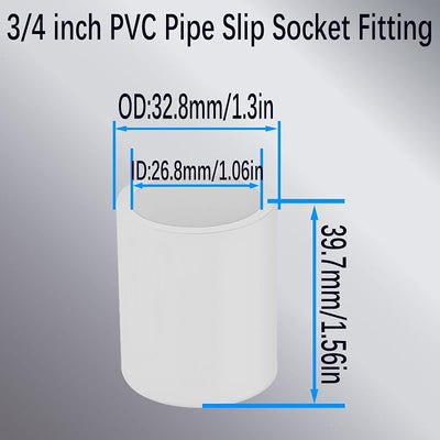 10 Acoplamientos PVC Sch40 3/4pulg Conectores Tubo