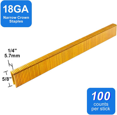 Grapas corona estrecha 1/4pulg tapicería galvanizadas 18GA