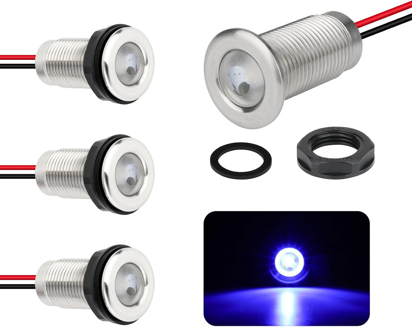 Luces LED impermeables para barco popa cabina timón