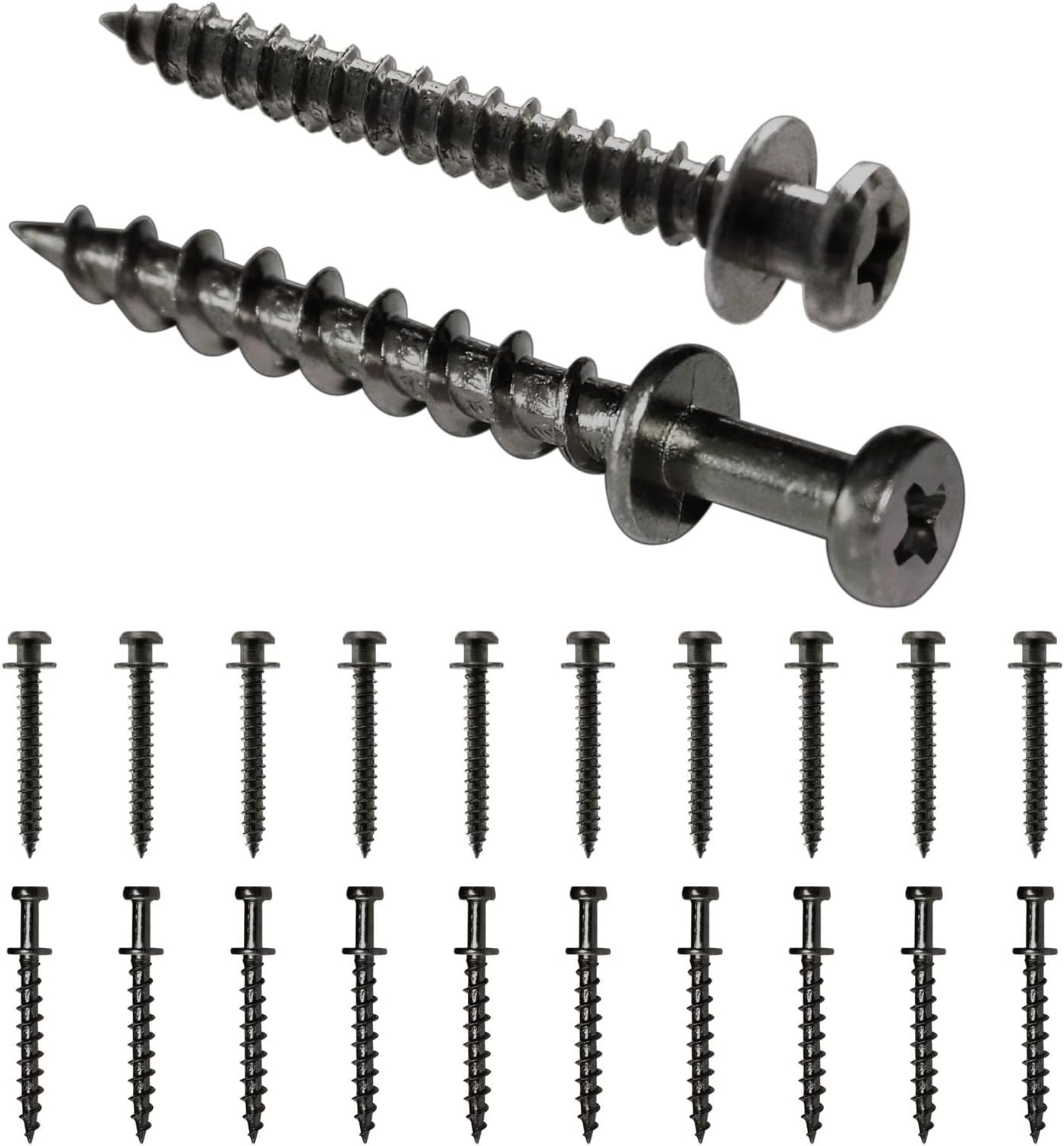 Tornillos garra oso doble cabeza ganchos 4en1 anillos D alambre orificios cerradura negro