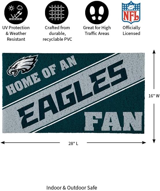 Tapete Philadelphia Eagles 28x16pulg deportivo