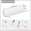 Estante acrílico blanco 16pulg para especias pared cocina