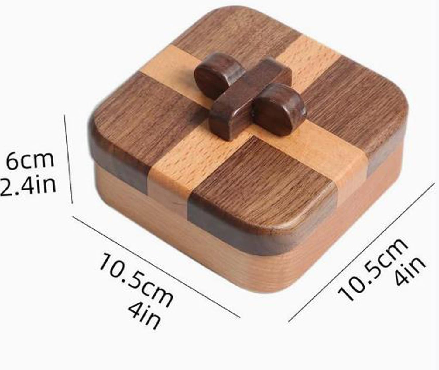 Caja madera organiz. joyas anillos collares