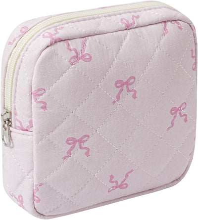 Bolsa maquillaje algodón acolchada con compartimentos