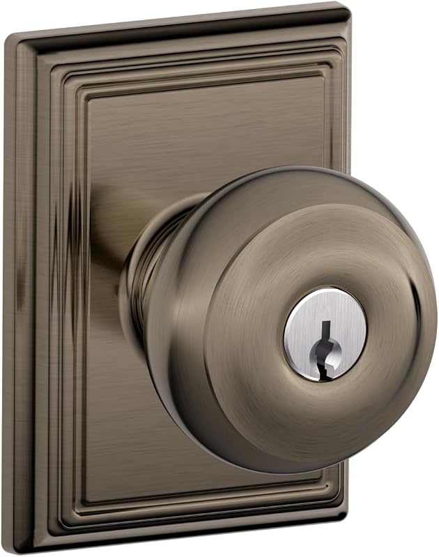 Pomo puerta Schlage F51A GEO 620 ADD llave peltre