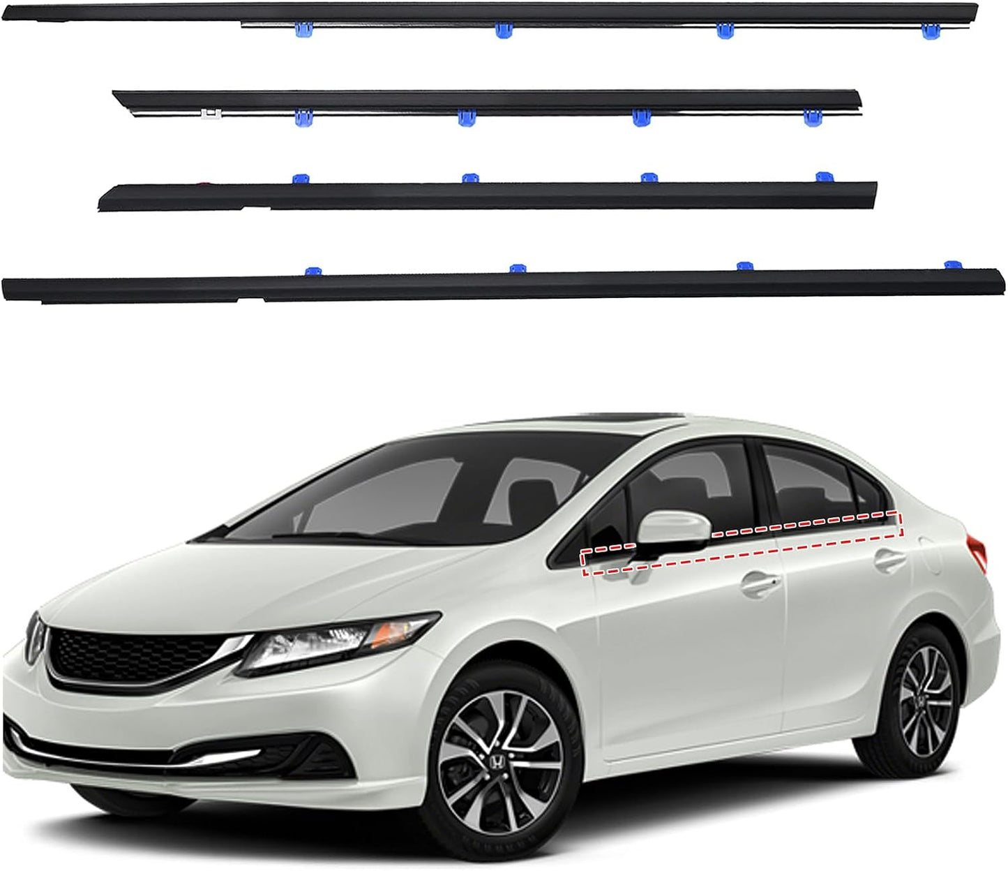 Cinta sellado ventanas auto Honda Civic 2012-2015