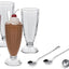 Set 9 Pzas para Servir Helado 4 Tazas 1 Cucharada Plateado