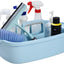Organiz. plástico para limpieza con asa color azul