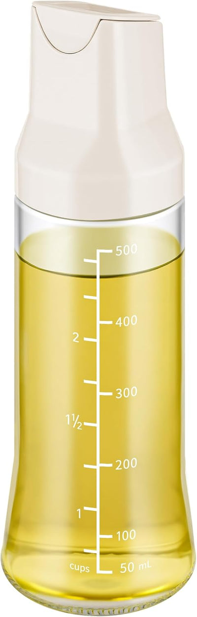 Botella coctelera de cristal con boquilla de sellado automático y bola batidora
