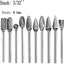 10 Rebabas Aluminio 6x0.093pulg Carburo Vástago 3/32pulg Dremel