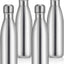 Botella agua aislada sin BPA para niños 17oz pack 4 plateado