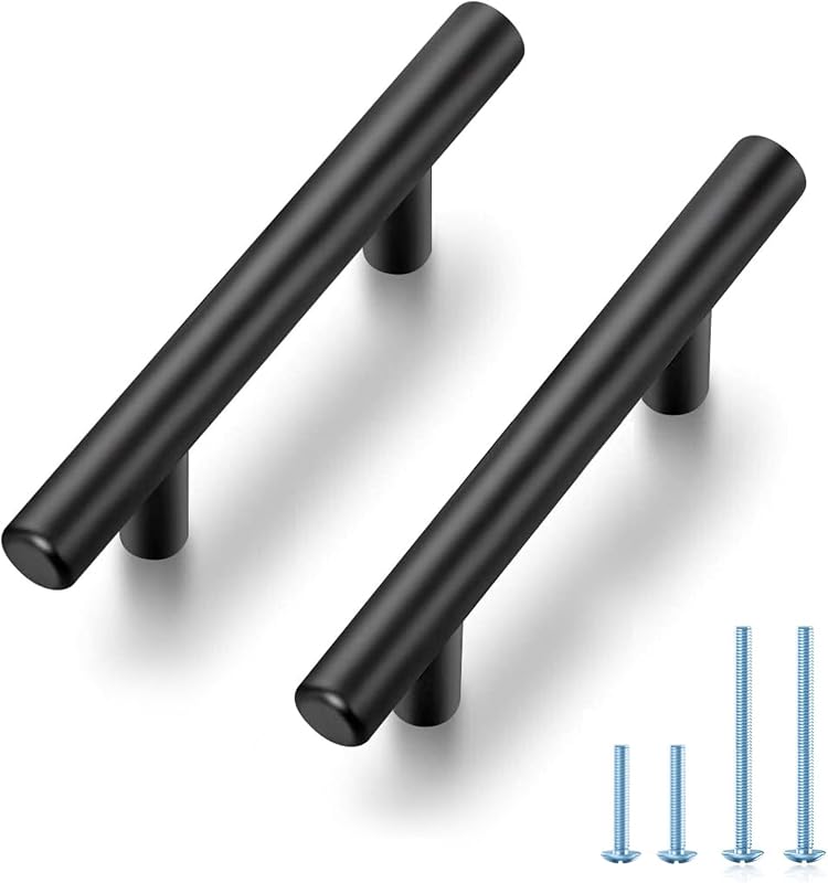 25 Tiradores Armario 4" Negro Mate 2-1/2"