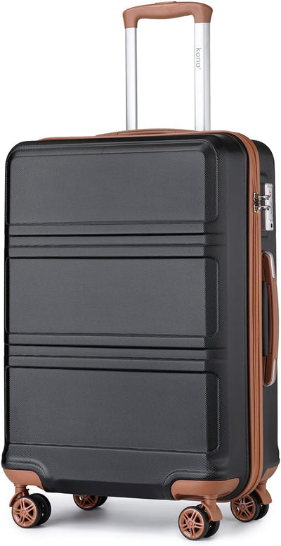 Set 4 Pzas Maleta Rígida 24pulg Negro Albaricoque