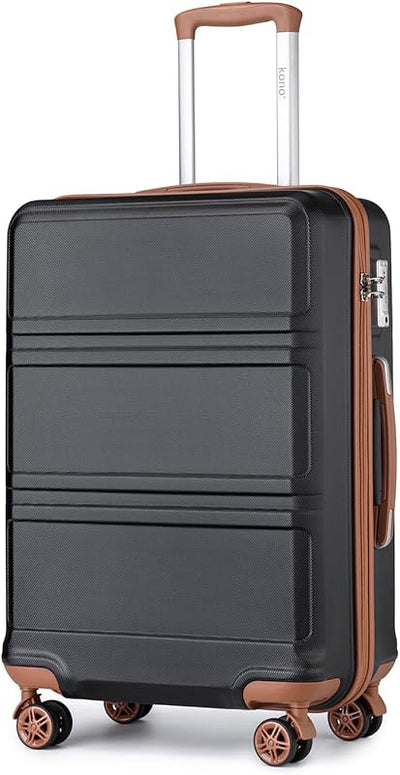 Set 4 Pzas Maleta Rígida 24pulg Negro Albaricoque