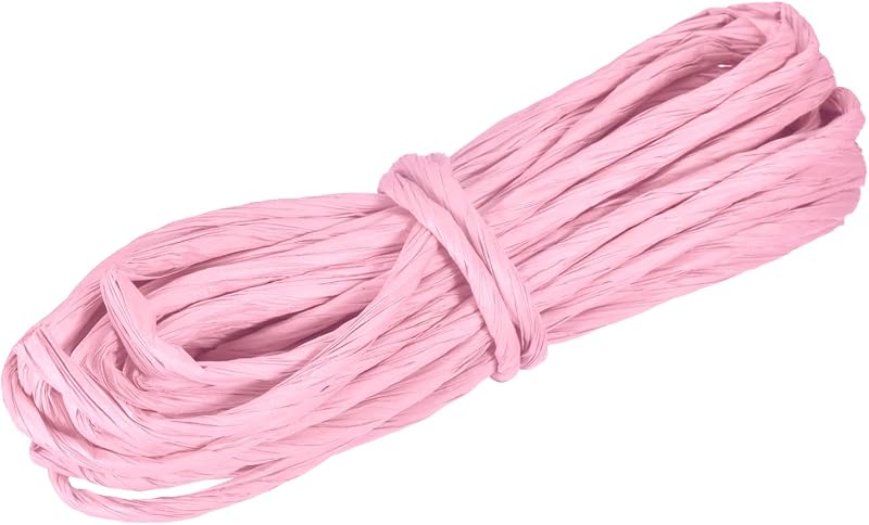 Cuerda rafia hecha a mano 10.9yd color rosa