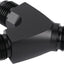 Unión adaptador 8AN aluminio negro