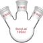 Frasco vidrio 100ml heavy wall 3 cuello fondo redondo