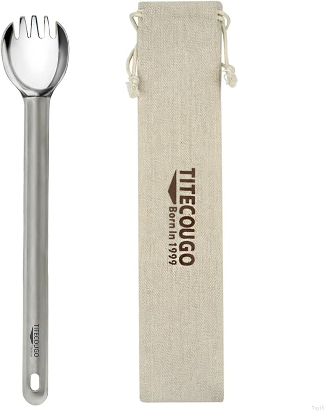 Vajilla titanio puro exterior tenedor cuchara