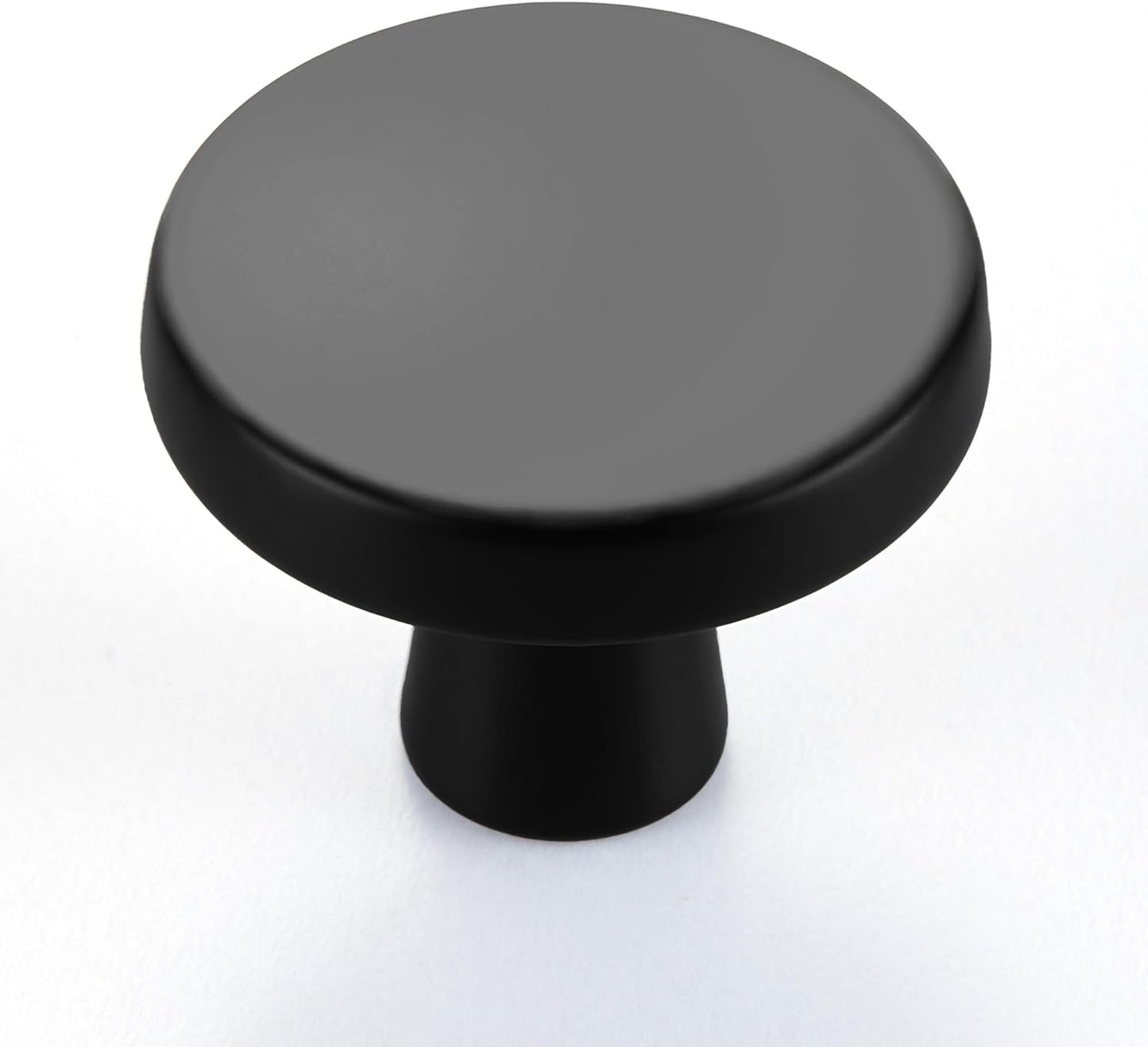 Pomo gabinete cocina negro mate 1.181in set 30 unidades