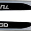 Emblema Turbo 3D Adhesivo Coche 2 Pzas Cromado Negro