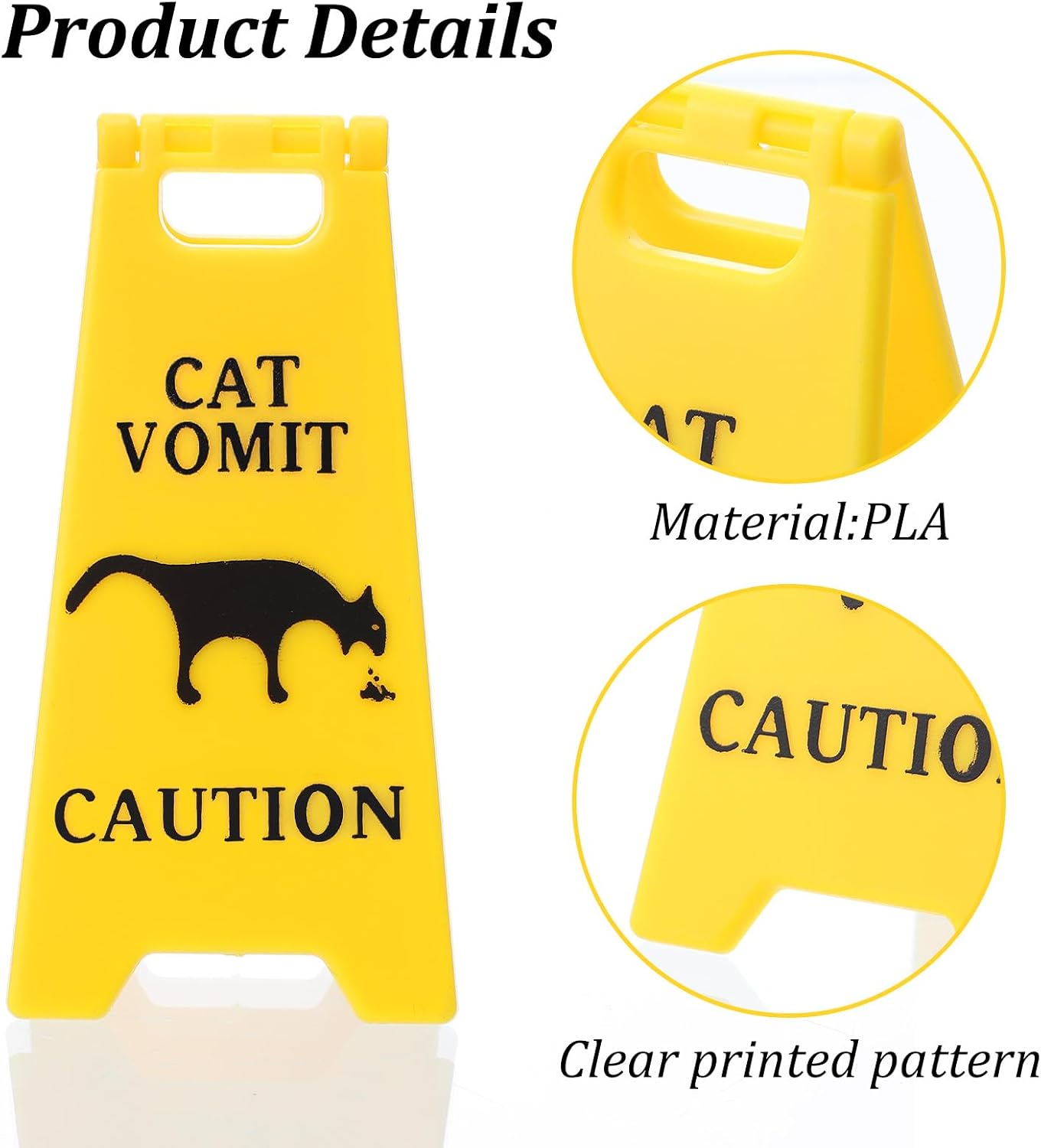2 Letreros Vómito Gato Decoración Escritorio Divertida
