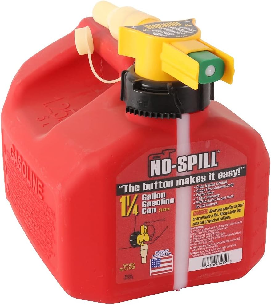 Bidón gasolina 1.25gal no derrame amarillo