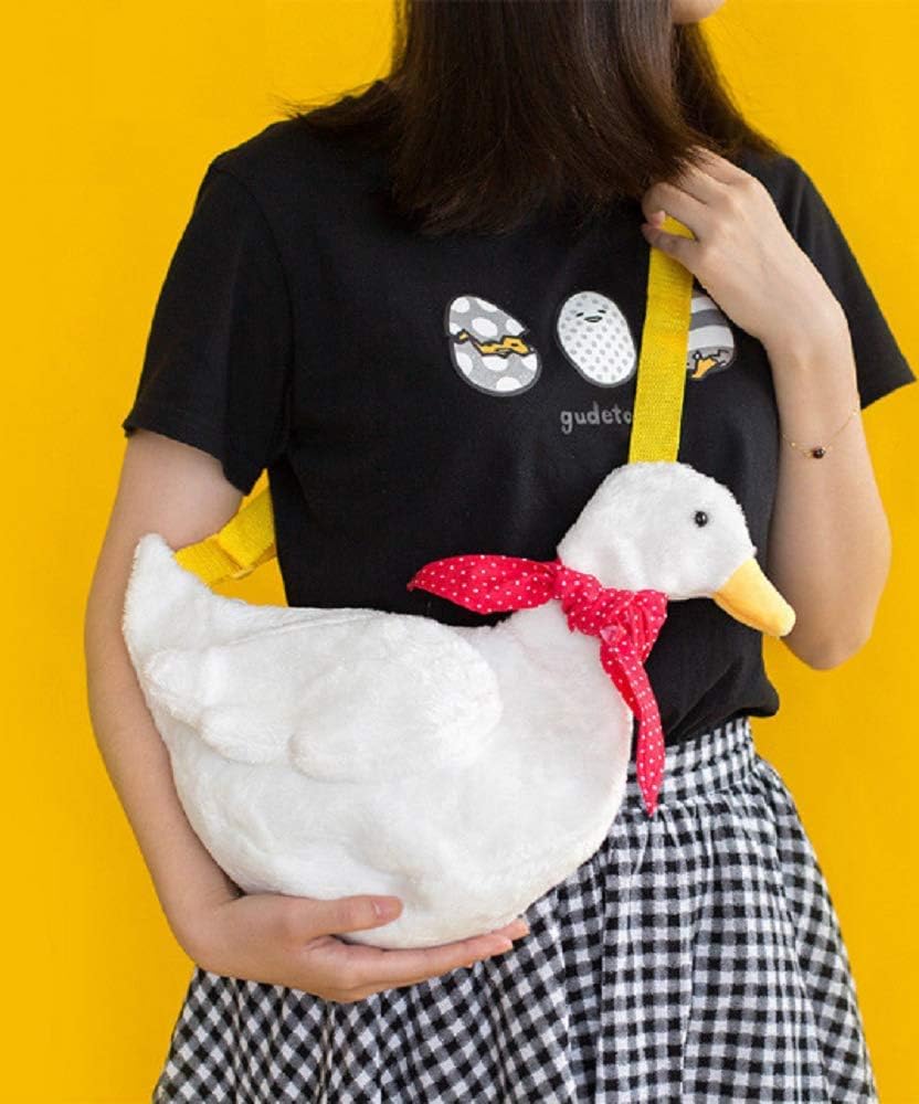 Bolso bandolera felpa pato lindo suave kawaii mujer