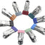 50 Alfileres Ropa Acero Inox 10 Colores para Colgar y Sellar