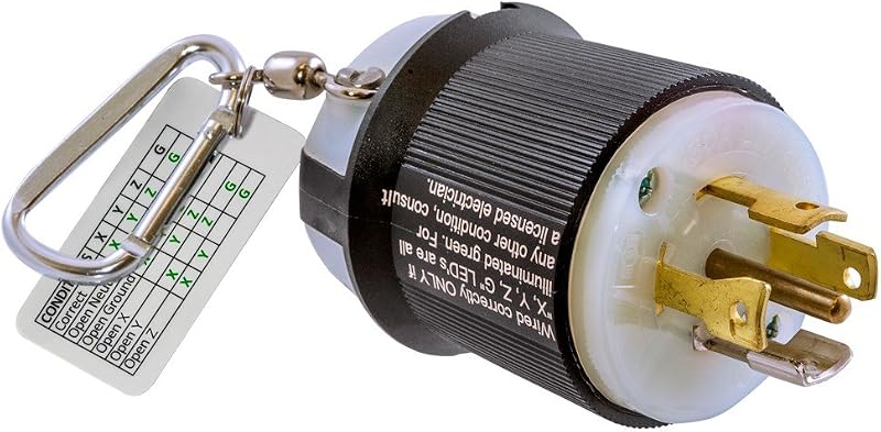 Probador circuito trifásico 30A LED 8pulg