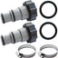 Adaptador manguera piscina 1.25-1.5 pack 2 gris plástico