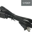 Cable extensión 5ft 2 puntas 125V NEMA 1-15p negro