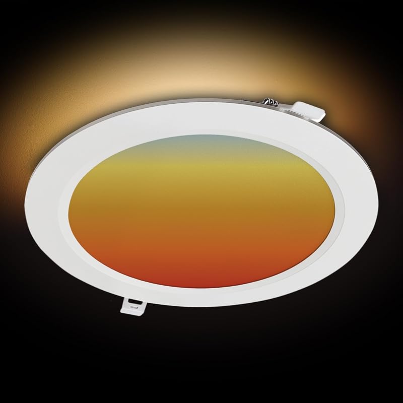 Luz LED techo redonda empotrable 8" 25W regulable 5CCT