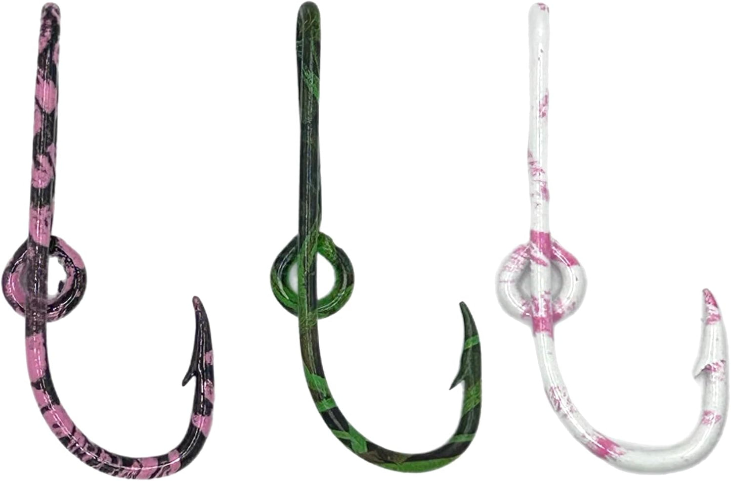 Juego 3 ganchos camuflaje para sombrero y corbata